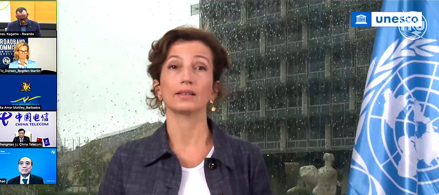 Audrey-Azoulay-Director-General-of-UNESCO-ITU Комиссия по широкополосной связи призывает к решениям, ориентированным на людей, для достижения универсального подключения